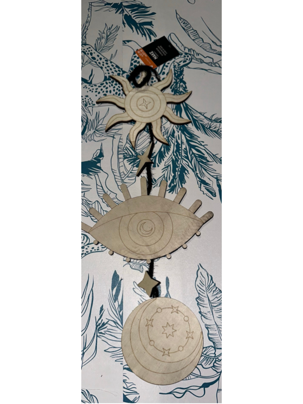 Make Market Celestial Wood Wall Decor One Size Beige Black